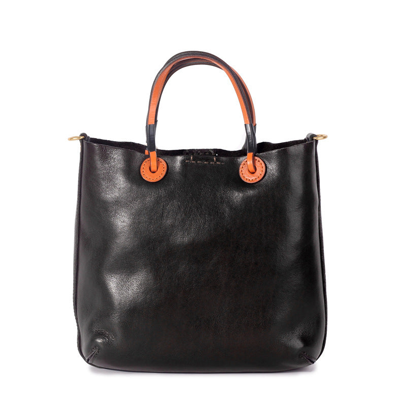 Women's First Layer Vegetable Tanning Leather Retro Artistic Niche Bags