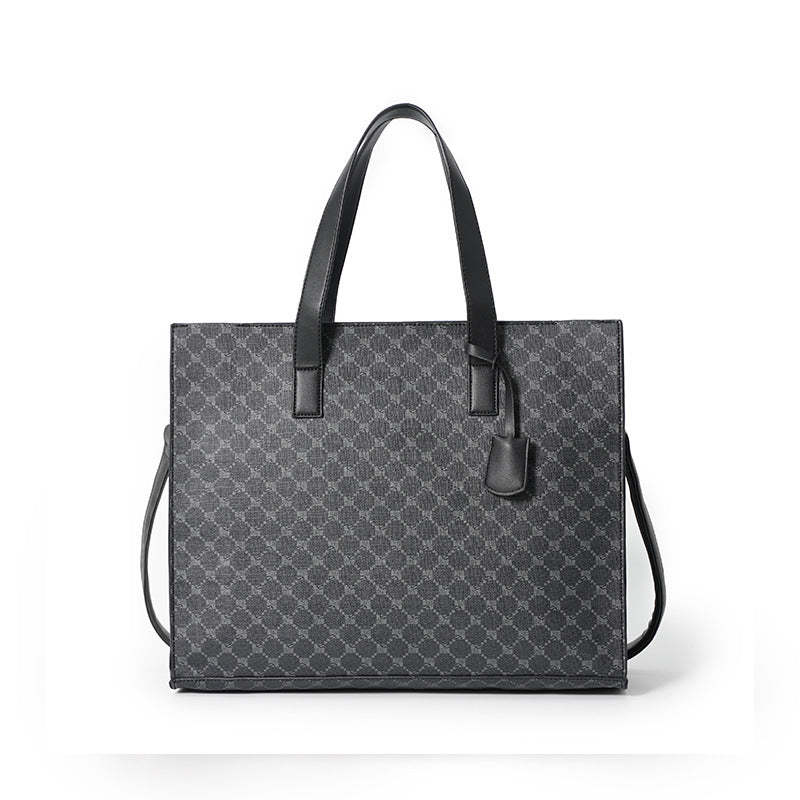 Men's Autumn Plaid Daily Personalized File Shoulder Bags