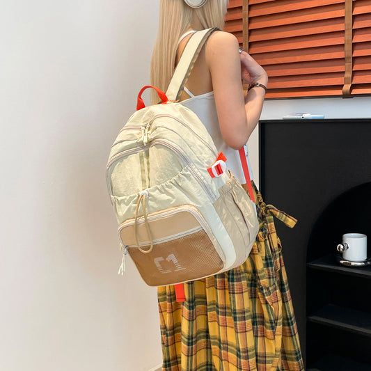 College Female Niche Convenient Lightweight Breathable Leisure Backpack