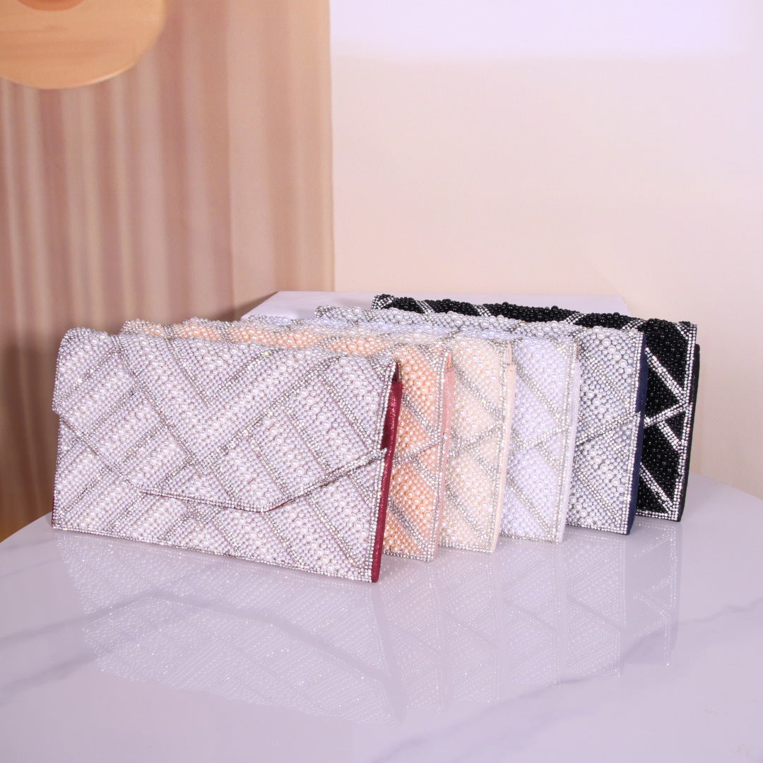 Cool Pearl Party With Diamonds Envelope Dinner Bag