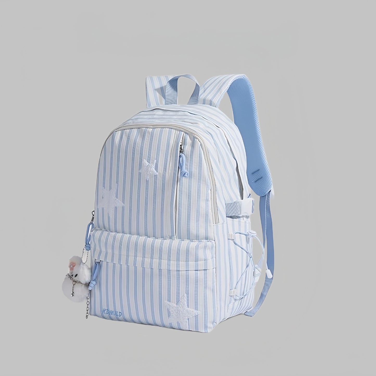 Women's Simple Style Striped Junior High Large Capacity Good-looking College Student Schoolbag