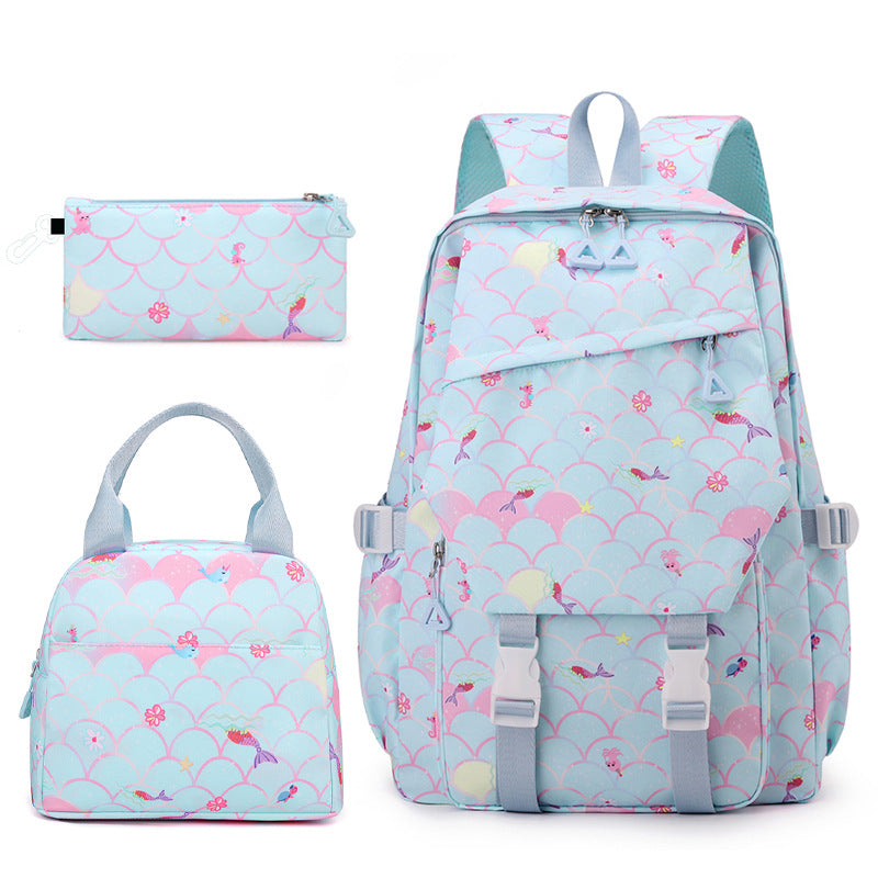 Printed For Primary Three-piece Set Simple Marbling Women's Shoulder Bag