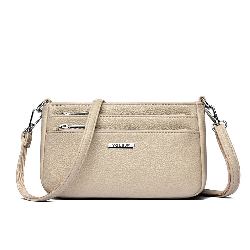 Women's Portable Urban Simple Lychee Pattern Bags