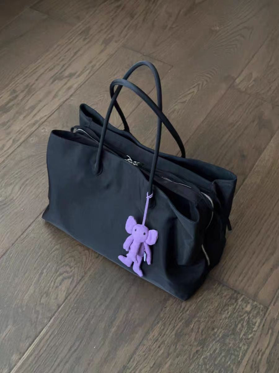 Niche Contrast Color Light Nylon Large Women's Shoulder Bag