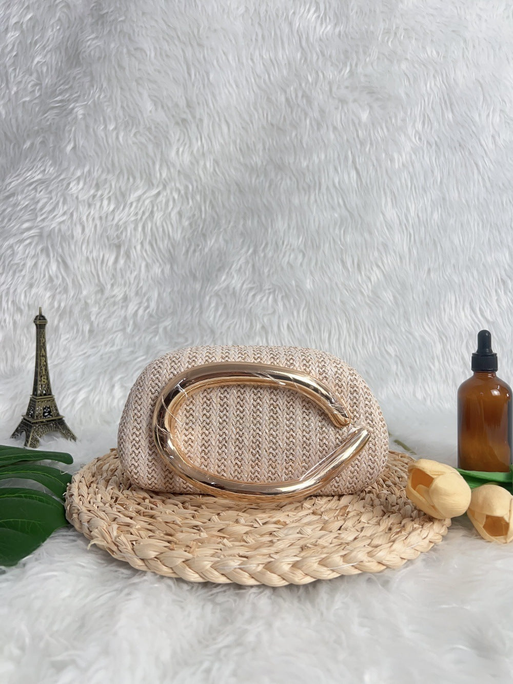 Creative Metal Chain Box Clutch Banquet Dinner Bag