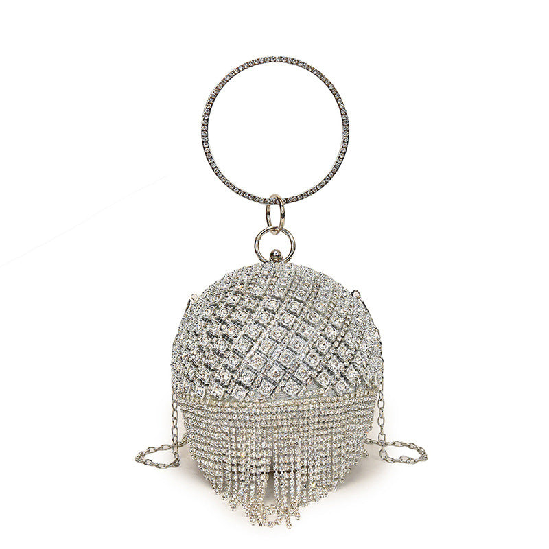 Women's Dinner Party Diamond Clutch Fashion Spherical Women's Shoulder Bag