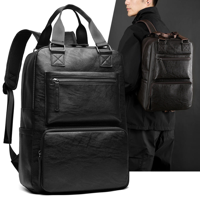Men's Large Capacity Leather Commuter Computer Portable Bags