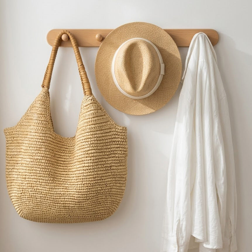 Women's High Sense Straw Hand-woven Large Capacity Seaside Bags
