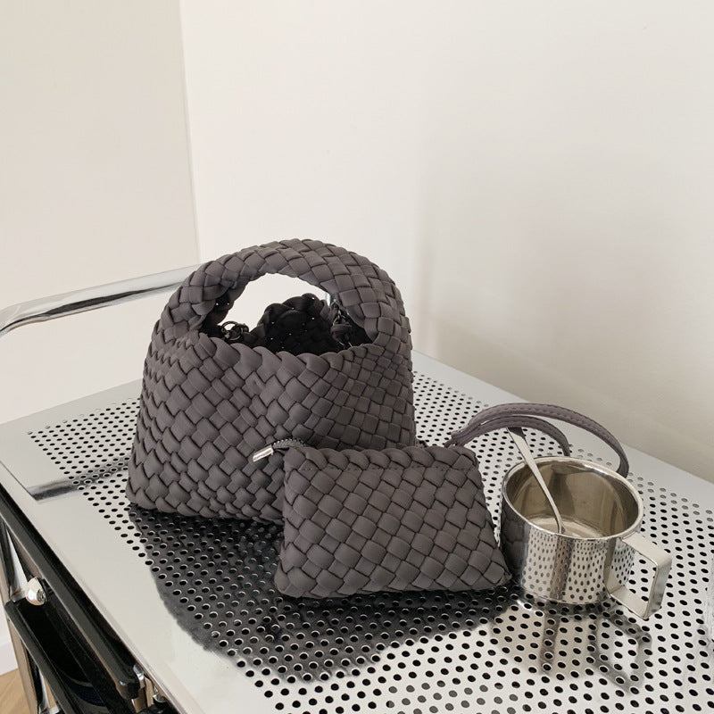 Women's Hand-woven Vegetable Basket Nylon Cloth Portable Women's Shoulder Bag