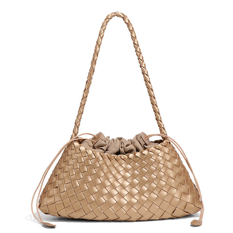 Women's Live Single Fashion Woven Underarm Retro Son Women's Shoulder Bag