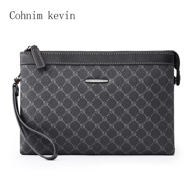New Men's Leather Business Large Capacity Handbags