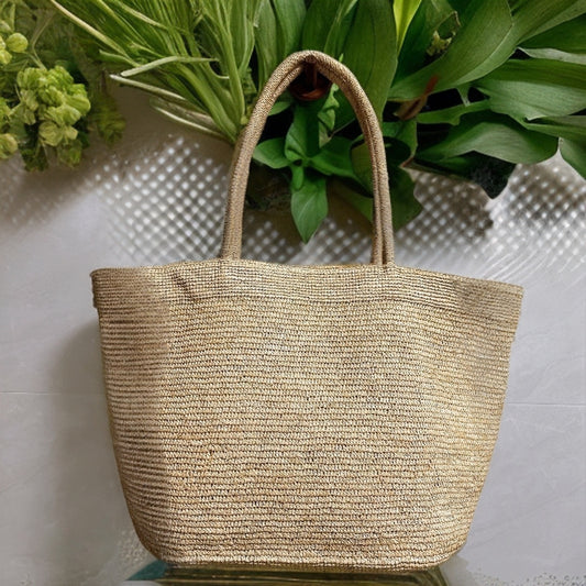 Women's Summer Simple Handmade Woven Seaside Vacation Women's Shoulder Bag