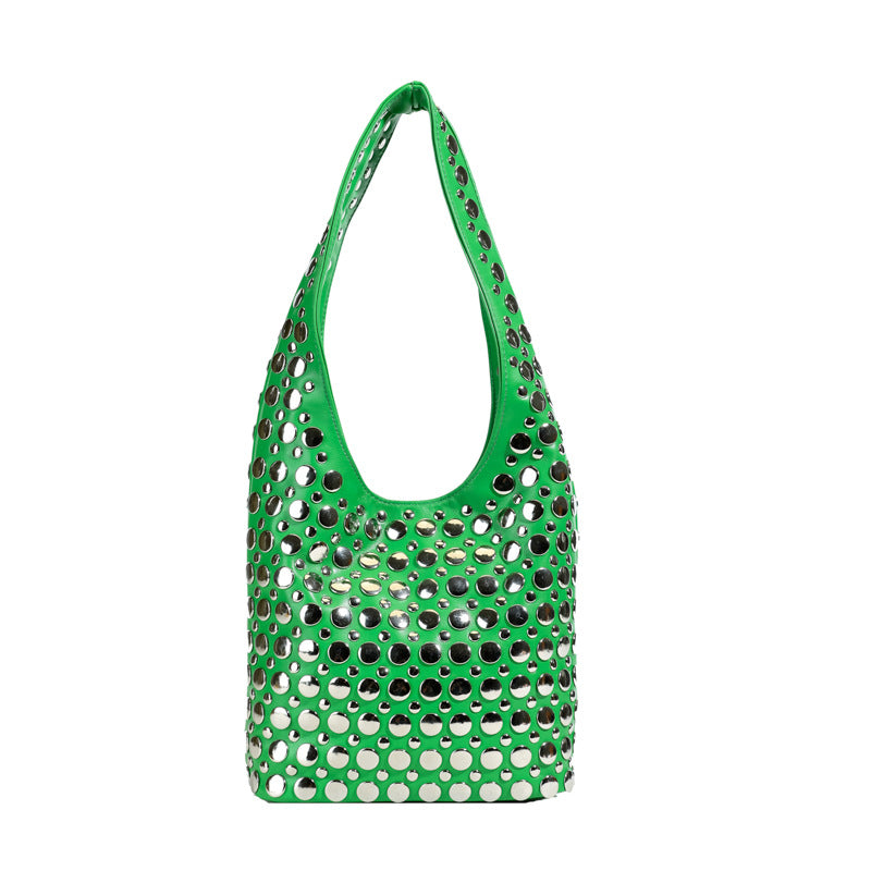 Vintage Punk Style Dot Rivet Underarm Large Bags
