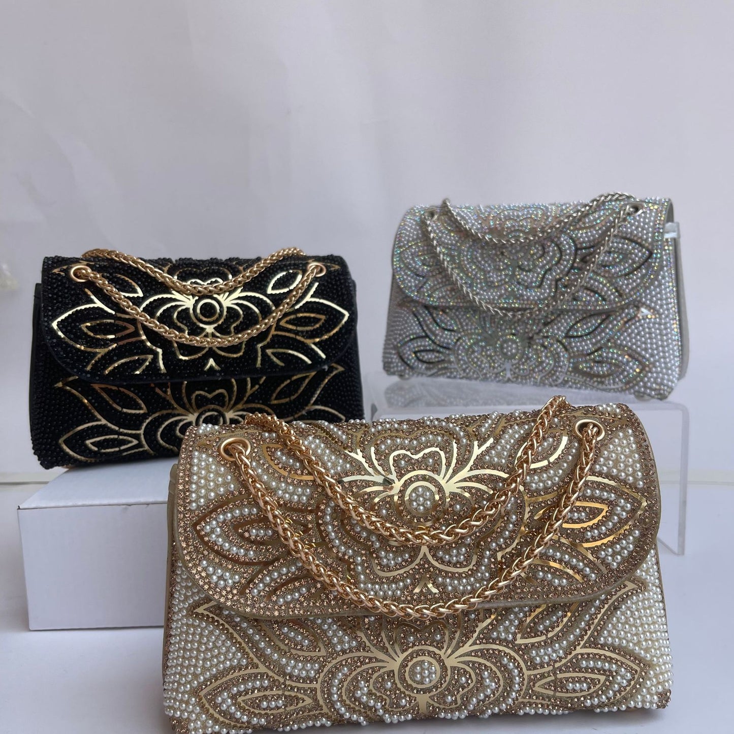 Fashion Portable Classic Style Diamond Rhinestone Dinner Bag