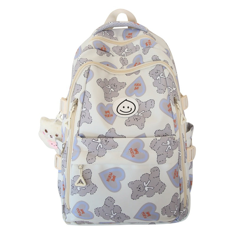Women's High Large Capacity Junior Flower Cloth College Student Schoolbag