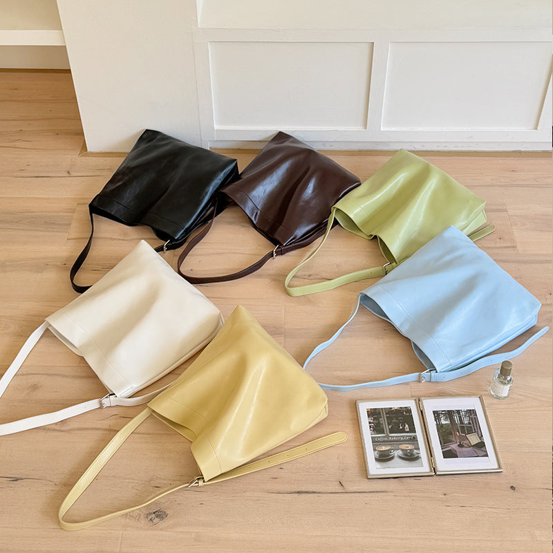 Large Capacity Female Han Soft Leather Tote Bags