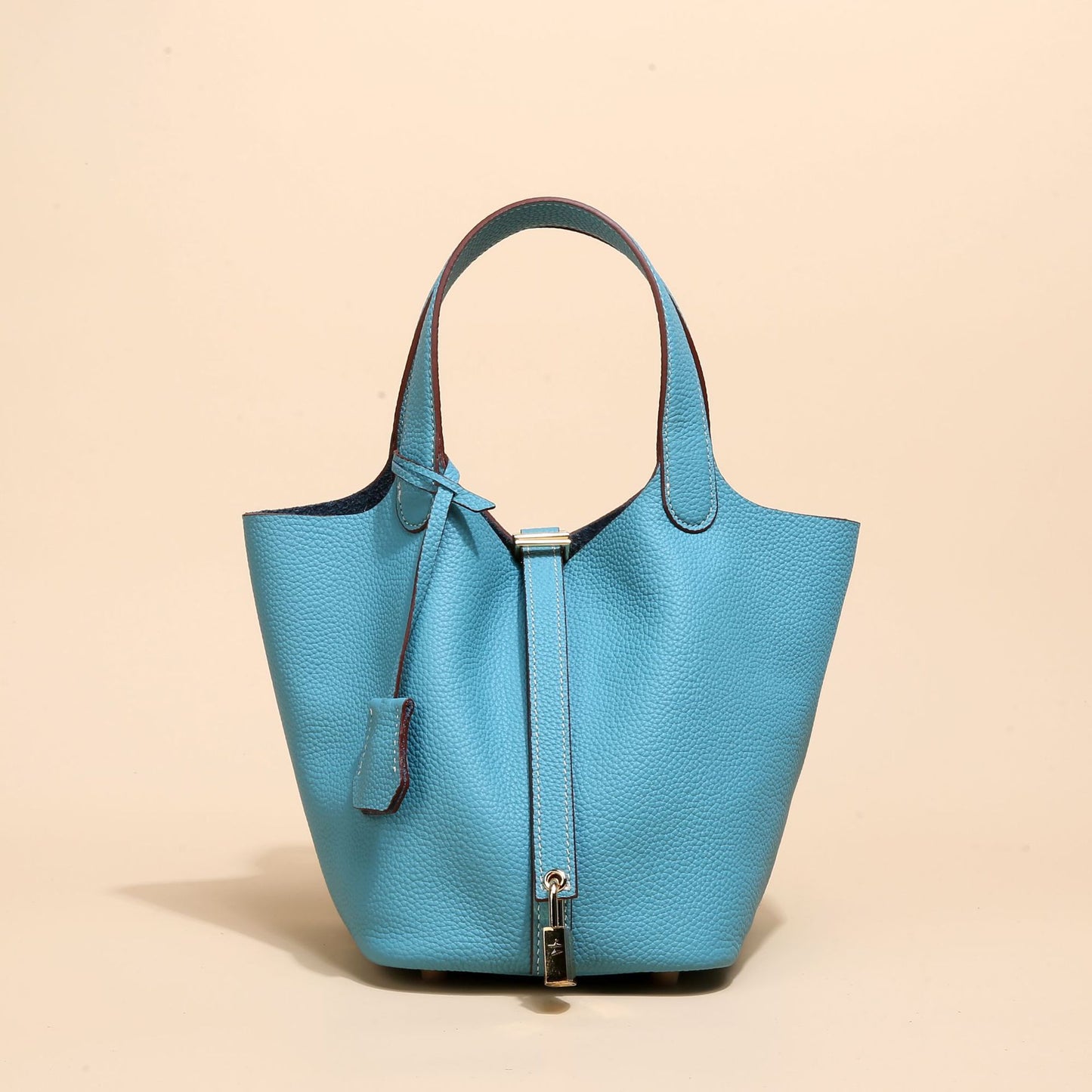 Women's Version First Layer Cowhide Vegetable Basket Lychee Bags