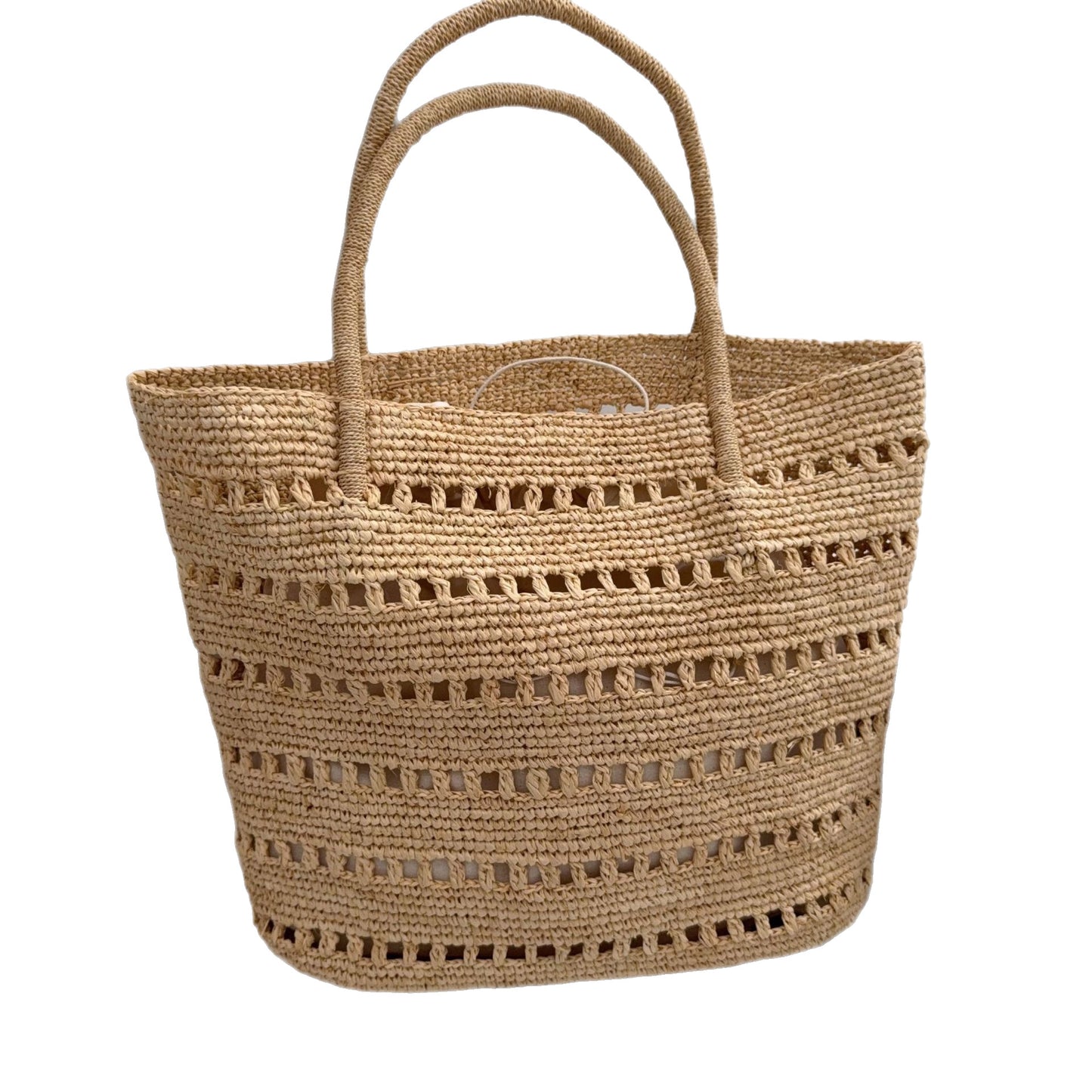 Raffia Hollow Straw Vacation Style Large Women's Handbag