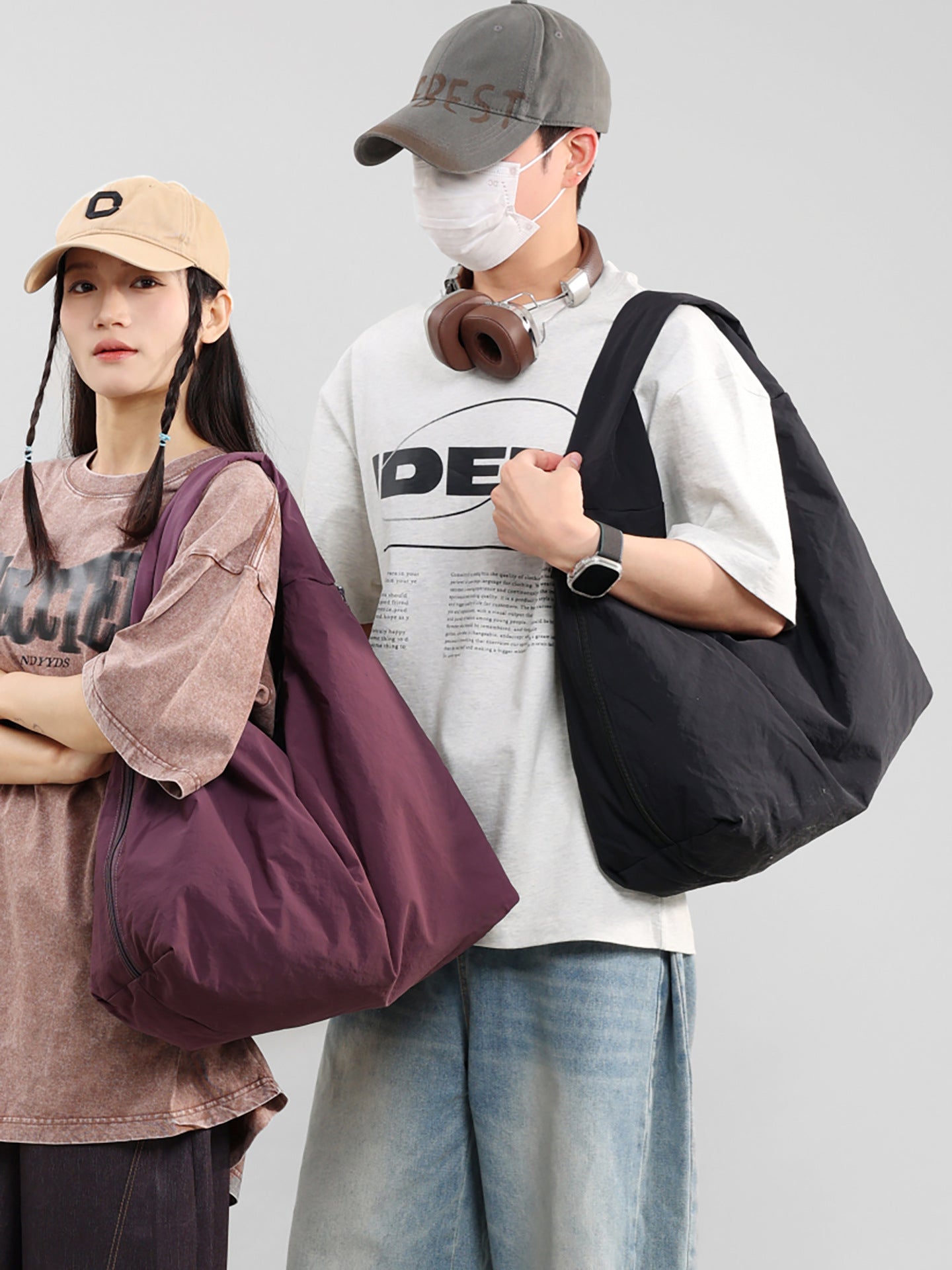 Women's Capacity Nylon Canvas Versatile Leisure Commute Super Lightweight Women's Shoulder Bag