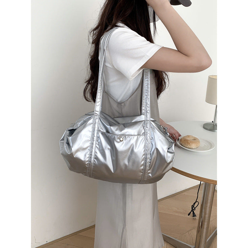 Korean Style Fashionable Simple Large Capacity Nylon One Women's Shoulder Bag