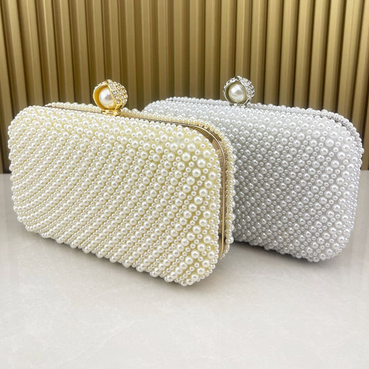 Butterfly Arc Pearl Banquet Dress Garment Dinner Bag