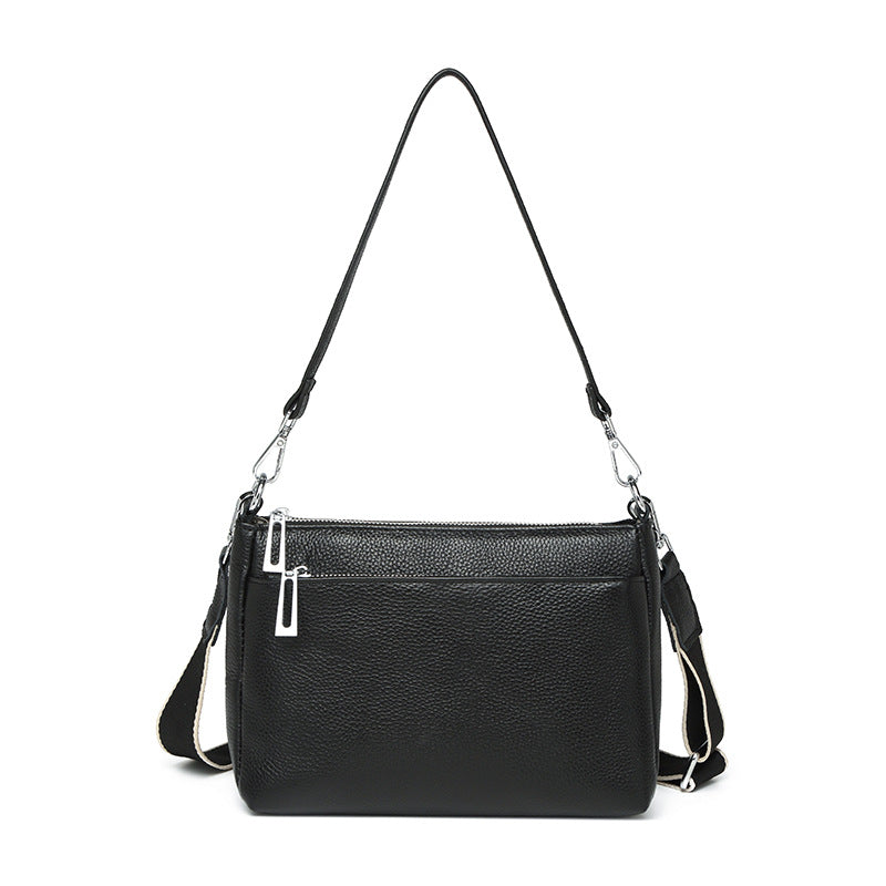Women's First Layer Cowhide Fashion Leather High-grade Small Square Bag