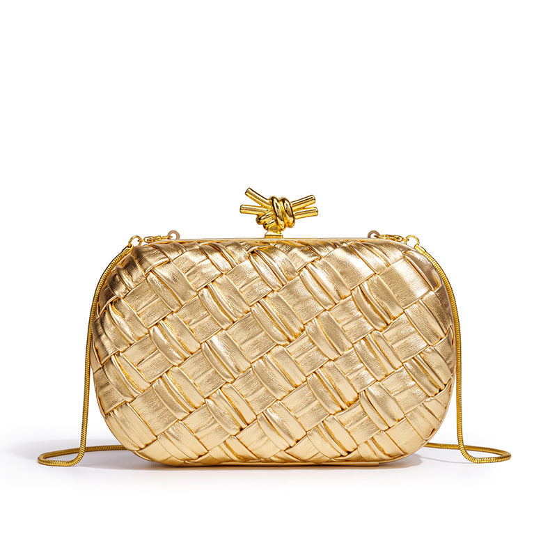Women's Woven Clutch Fashion Banquet Chain For Dinner Bag