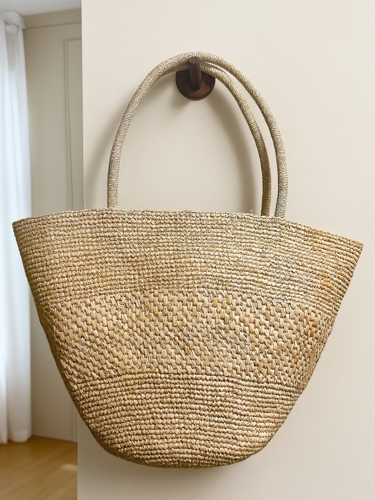 Women's Raffia Portable Hand Crocheting Woven Seaside Vacation Women's Handbag