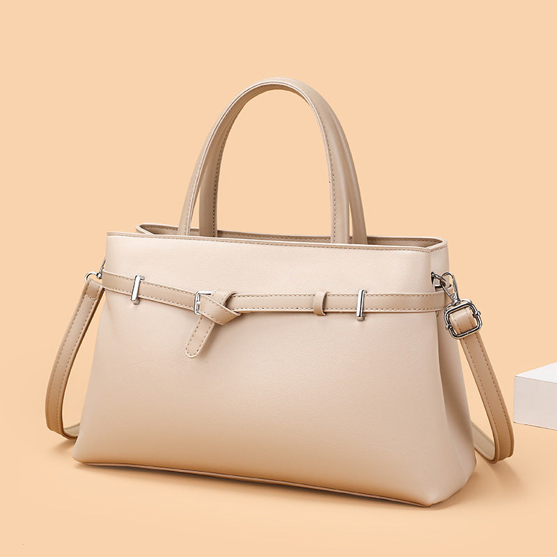 Women's Retro Soft Leather Underarm Simple Textured Winter Bags