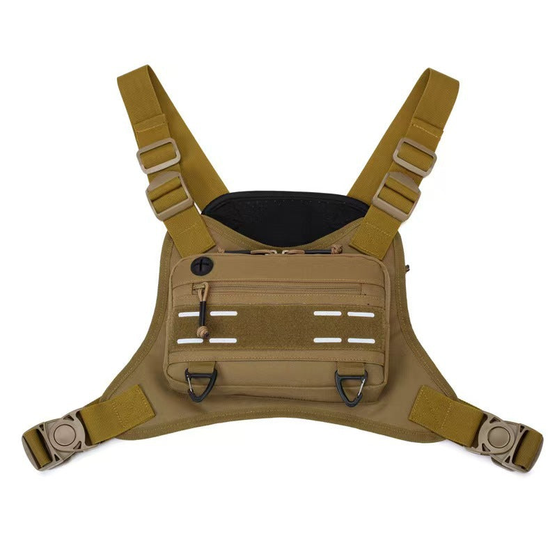 Men's Tactics Training Running Function Vest Military Men's Chest Bag