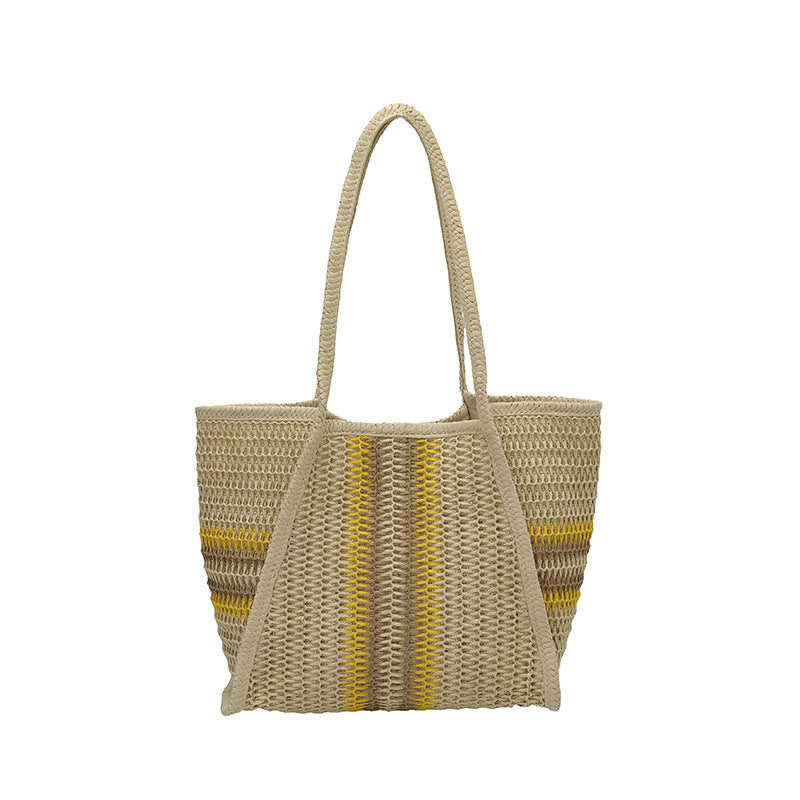 Women's Vegetable Basket Mother Storage Beach Weaving Mummy Bag