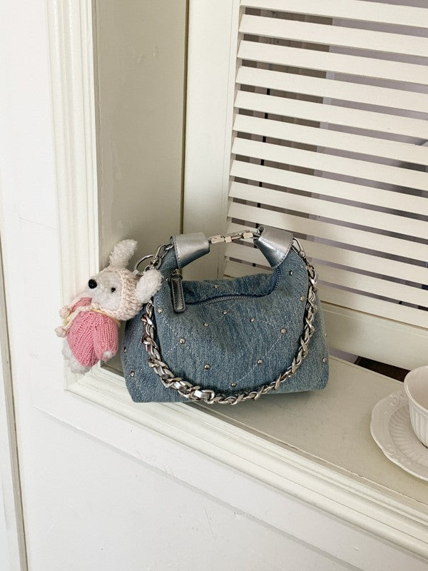 Women's Fashion Denim Super Fire Shiny Mini Multifunction Bags