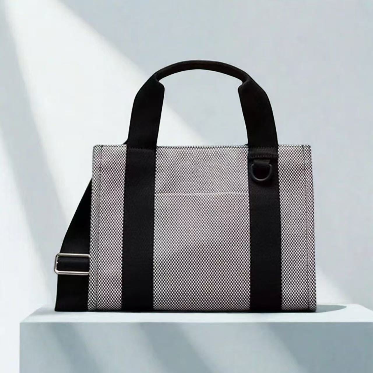 Women's Two-color Canvas Three-dimensional Portable Large Capacity Women's Messenger Bag