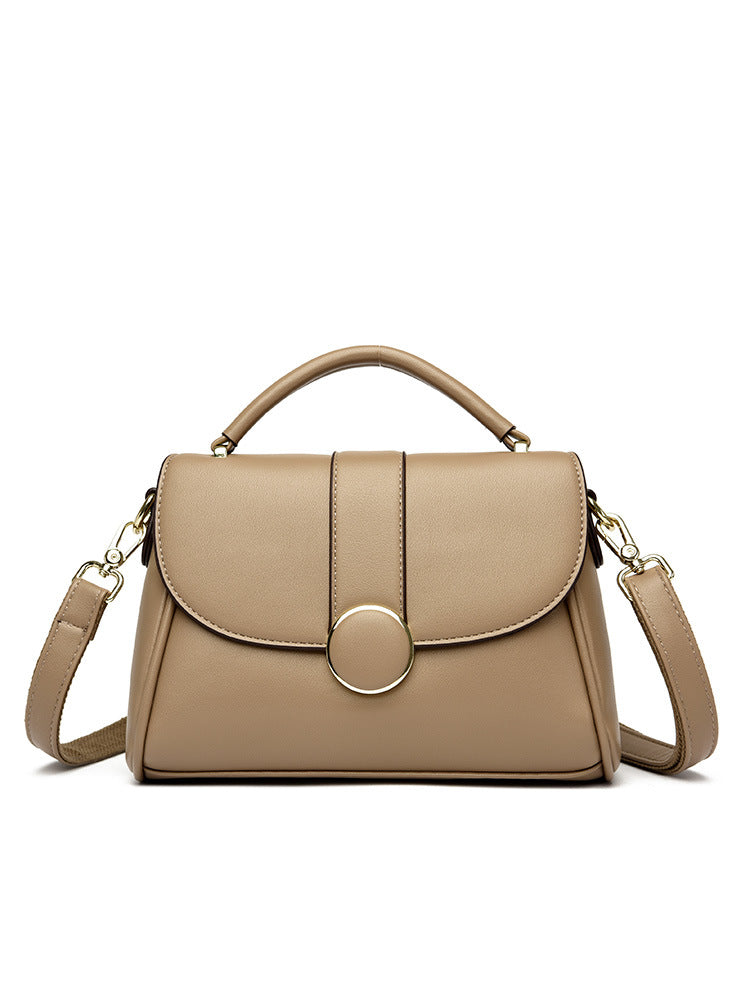 Women's Cheap Selling Magnetic Snap Box Simple Leather Bags