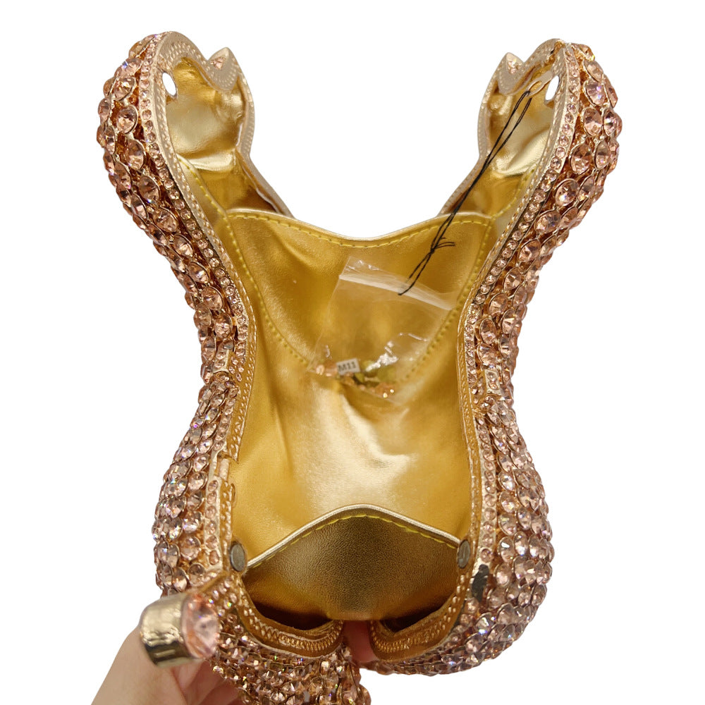 Women's Animal Dog Diamond Banquet Full Clutch Evening Bags