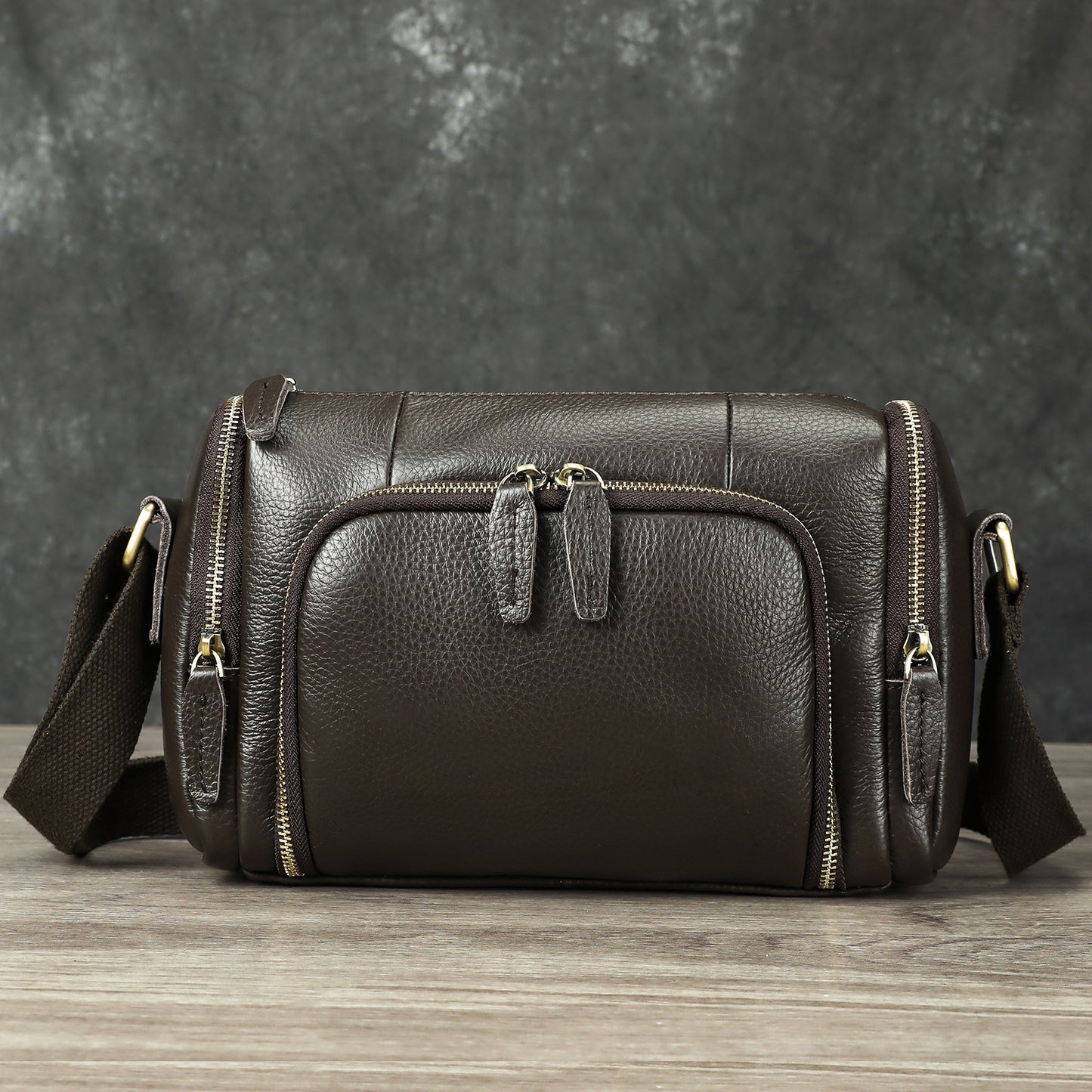 Men's Leather Fashion Crazy Horse First Layer Cowhide Men's Shoulder Bag