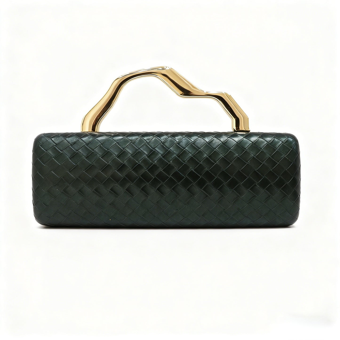 Gold Woven Clutch Affordable Luxury Fashion Women's Handbag