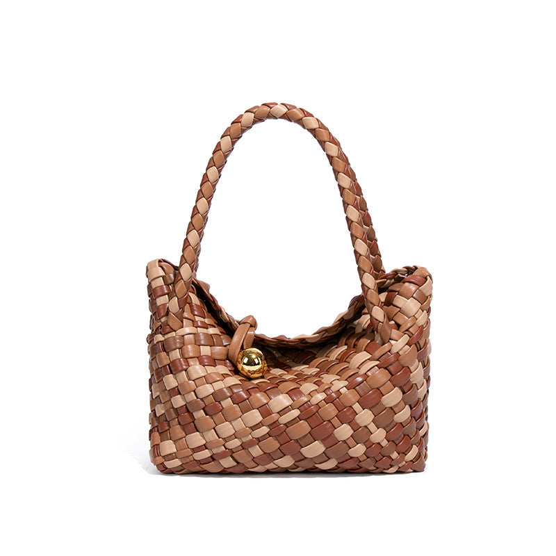 Women's French Style High-grade Hand High Quality Stitching Contrast Color Women's Messenger Bag