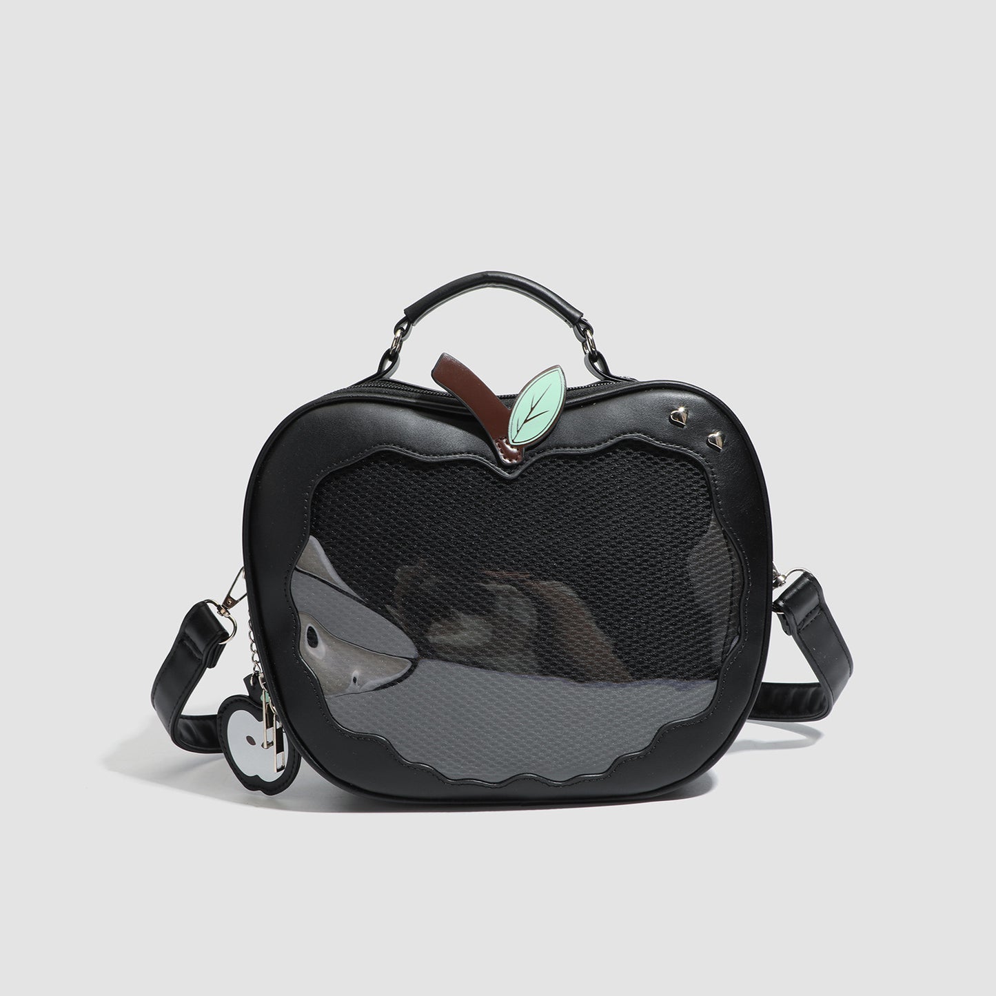Apple Portable College Style Bar Cartoon Transparent Backpacks