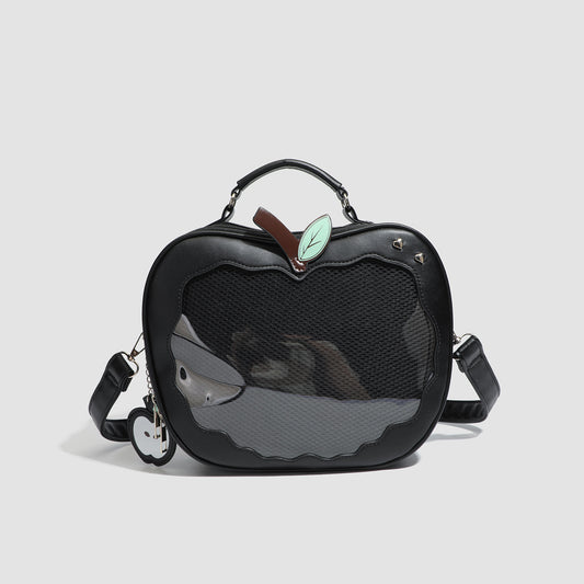 Apple Portable College Style Bar Cartoon Transparent Backpacks