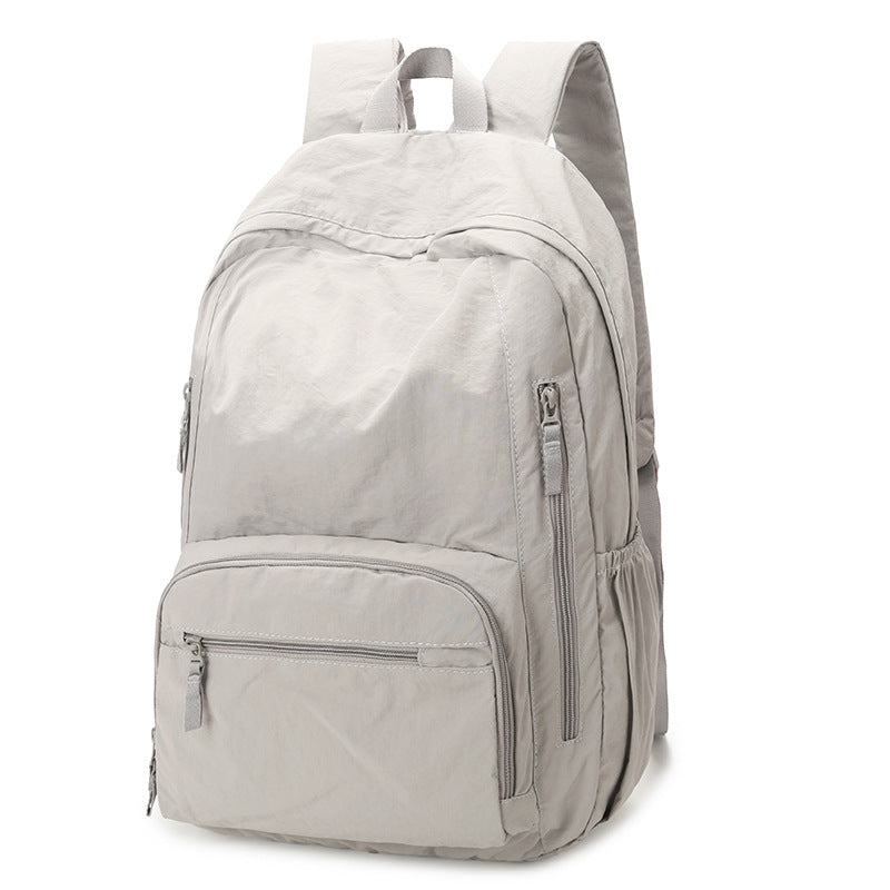 Women's & Men's Color Textured Niche Lightweight Large Capacity Leisure Backpack