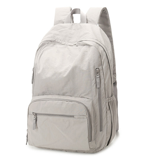 Women's & Men's Color Textured Niche Lightweight Large Capacity Leisure Backpack