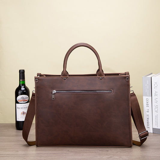 Men's Crazy Horse Leather Business Commute Fashion Bags