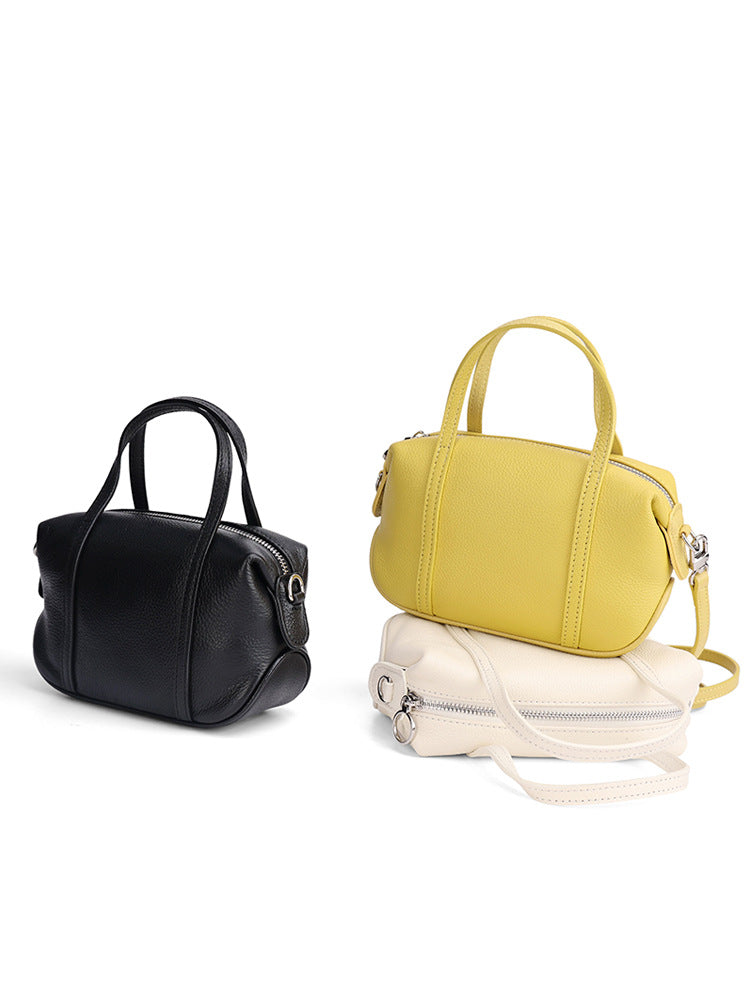 Women's Pillow Soft Leather Boston Genuine Large Handbags