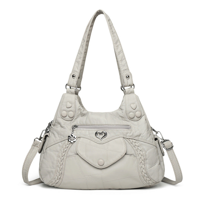 Women's Mom Large Capacity Soft Leather Fashion Shoulder Bags