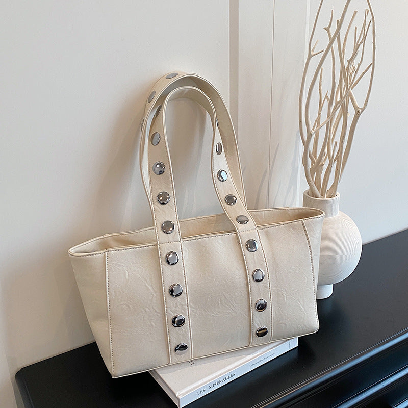 Women's Fashion Cool Large Capacity Underarm Textured Bags