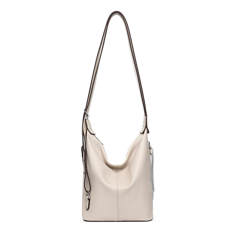 Women's Genuine Leather High-grade First Layer Cattlehide Fashion Bucket Bags