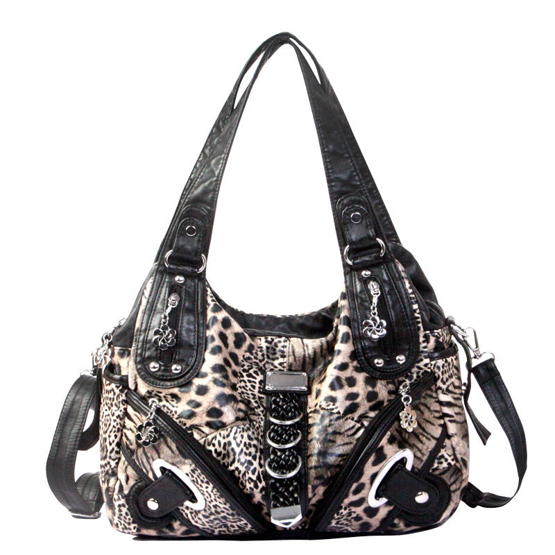 Glamorous Women's Fashion Underarm Leopard Print Bags
