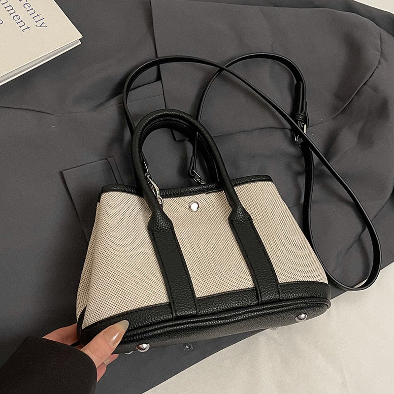 Women's Today Popular Niche Stylish Korean Temperament Contrast Color Hand Holding Women's Messenger Bag