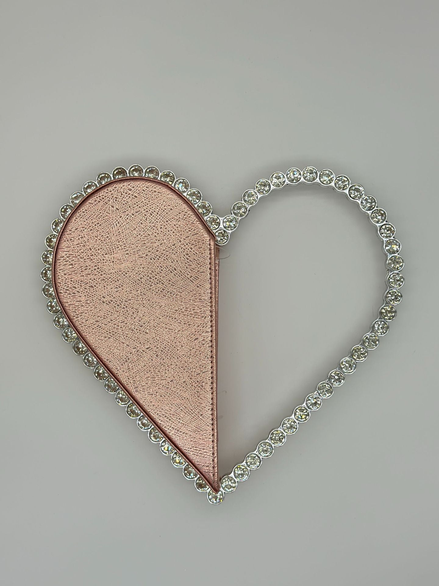 Heart-shaped Hand Holding Full Diamond Handmade Bags